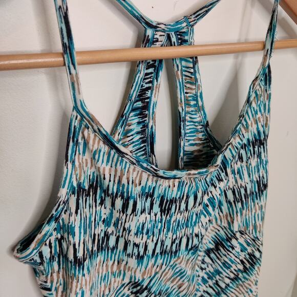Patagonia ‘Spright Racerback Dress in Cobra Fade Print Tobago Blue Size XS - Picture 2 of 7